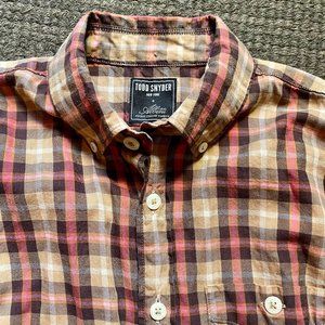 Todd Snyder Men's Plaid Button Down Shirt - Small